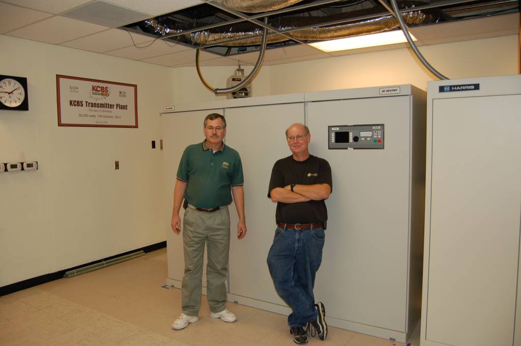 Mike Smith and Dave Wigfield in Front of Harris 3DX50 Transmitter